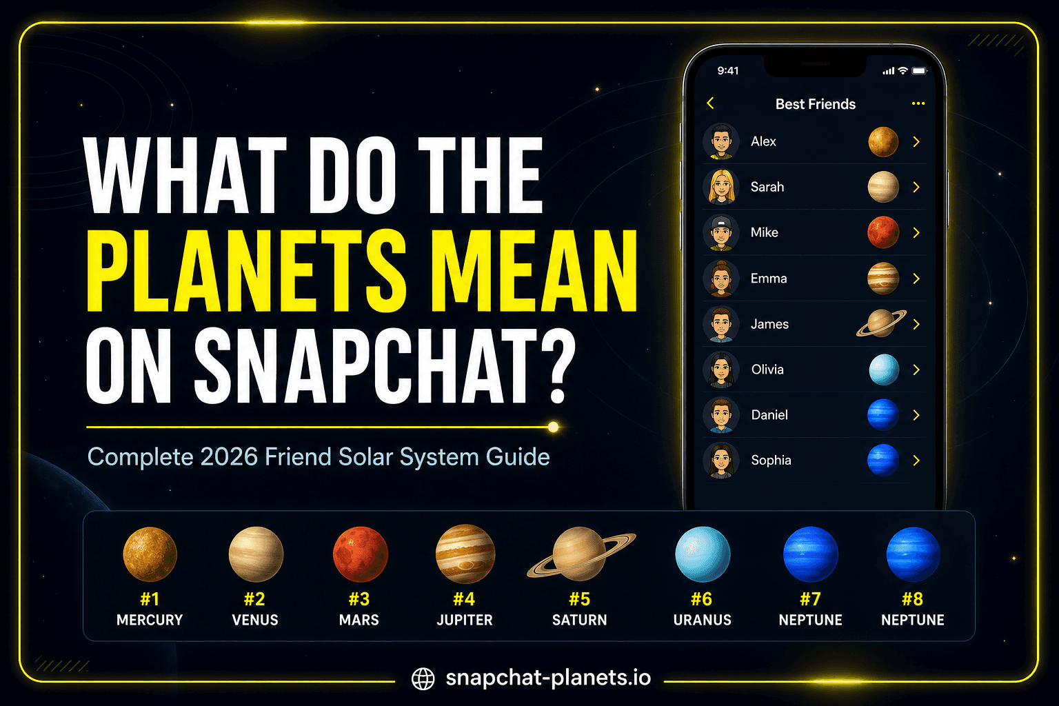 What do the planets mean on Snapchat β complete guide to all 8 best friend ranks
